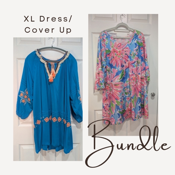 Hayden Dresses & Skirts - Hayden Blue Dress/ Cover Up And Floral Dress Bundle